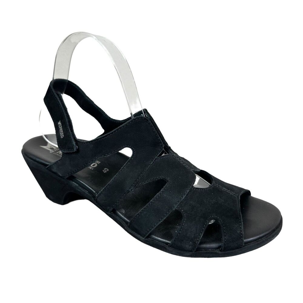 Mephisto Sandals Women's 40/ US 10 Coralie Black Leather Open Toe Summer Casual